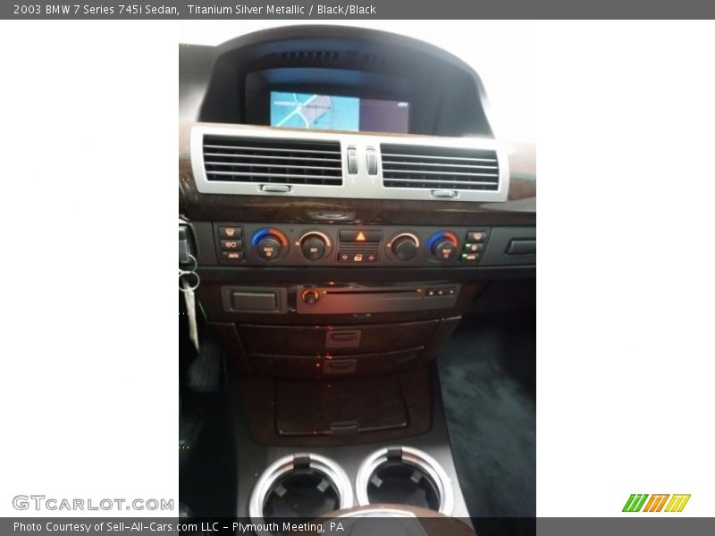 Titanium Silver Metallic / Black/Black 2003 BMW 7 Series 745i Sedan