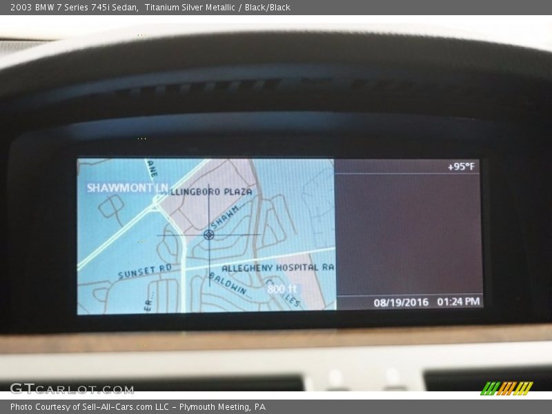 Titanium Silver Metallic / Black/Black 2003 BMW 7 Series 745i Sedan