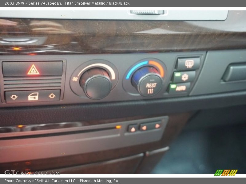 Titanium Silver Metallic / Black/Black 2003 BMW 7 Series 745i Sedan
