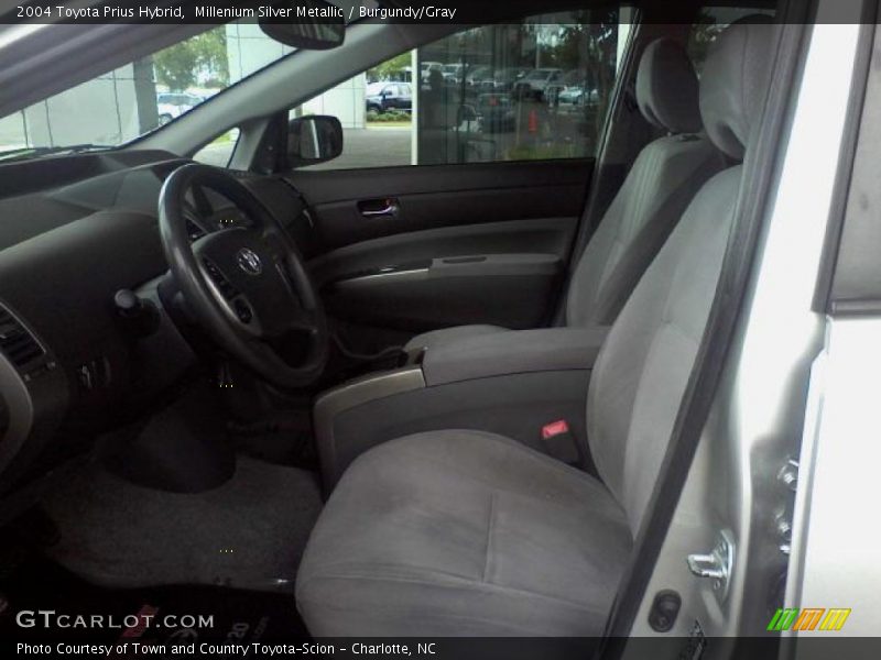 Millenium Silver Metallic / Burgundy/Gray 2004 Toyota Prius Hybrid