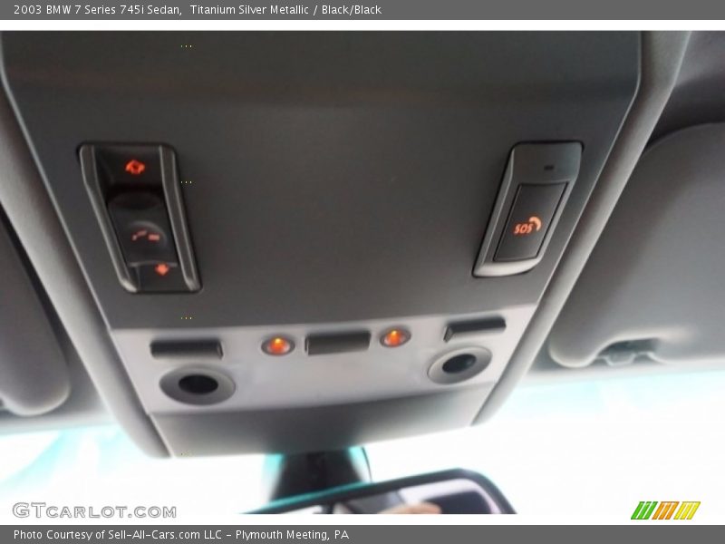 Titanium Silver Metallic / Black/Black 2003 BMW 7 Series 745i Sedan