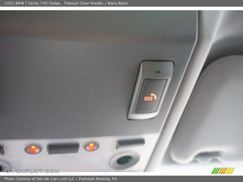 Titanium Silver Metallic / Black/Black 2003 BMW 7 Series 745i Sedan