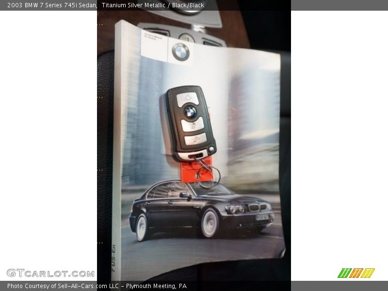 Titanium Silver Metallic / Black/Black 2003 BMW 7 Series 745i Sedan
