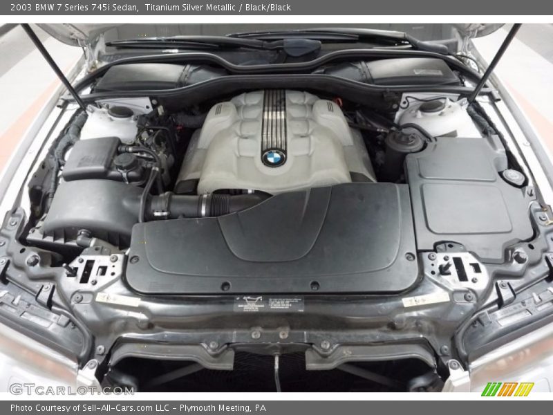 Titanium Silver Metallic / Black/Black 2003 BMW 7 Series 745i Sedan
