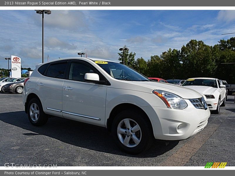 Pearl White / Black 2013 Nissan Rogue S Special Edition AWD