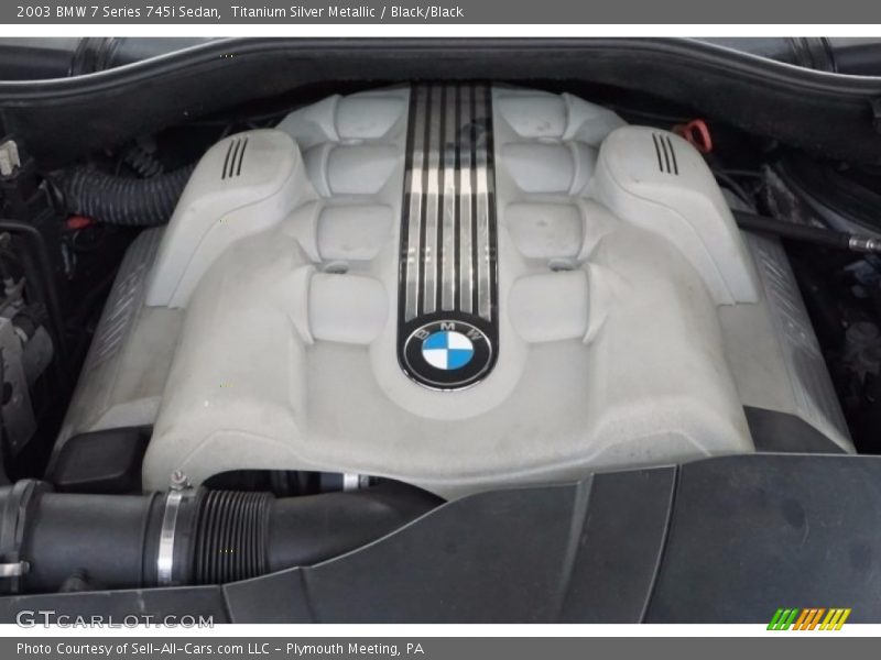 Titanium Silver Metallic / Black/Black 2003 BMW 7 Series 745i Sedan