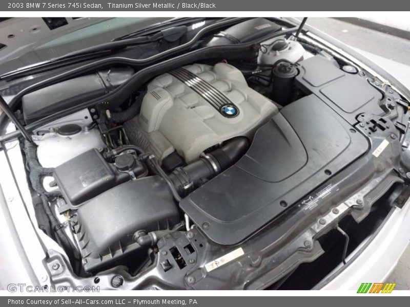 Titanium Silver Metallic / Black/Black 2003 BMW 7 Series 745i Sedan