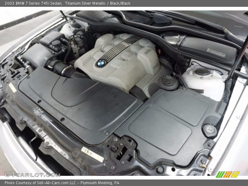 Titanium Silver Metallic / Black/Black 2003 BMW 7 Series 745i Sedan