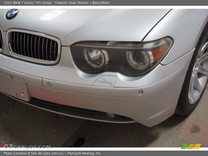 Titanium Silver Metallic / Black/Black 2003 BMW 7 Series 745i Sedan