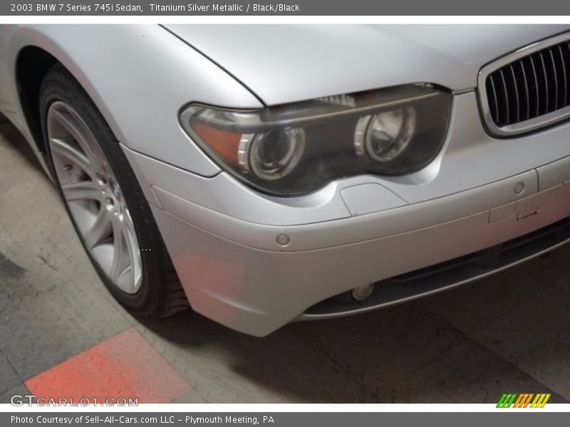 Titanium Silver Metallic / Black/Black 2003 BMW 7 Series 745i Sedan