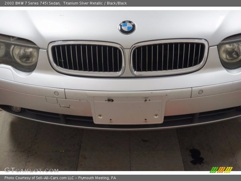 Titanium Silver Metallic / Black/Black 2003 BMW 7 Series 745i Sedan