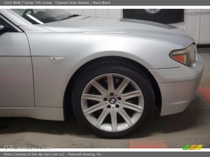 Titanium Silver Metallic / Black/Black 2003 BMW 7 Series 745i Sedan