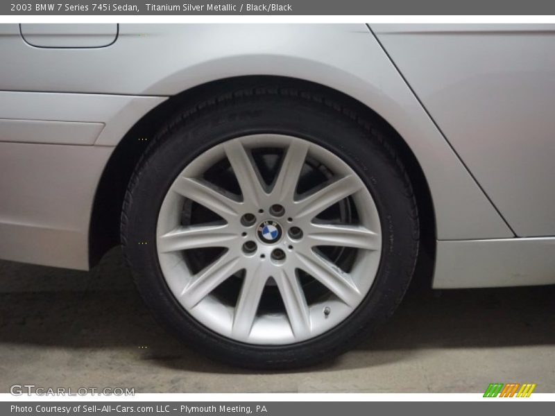 Titanium Silver Metallic / Black/Black 2003 BMW 7 Series 745i Sedan