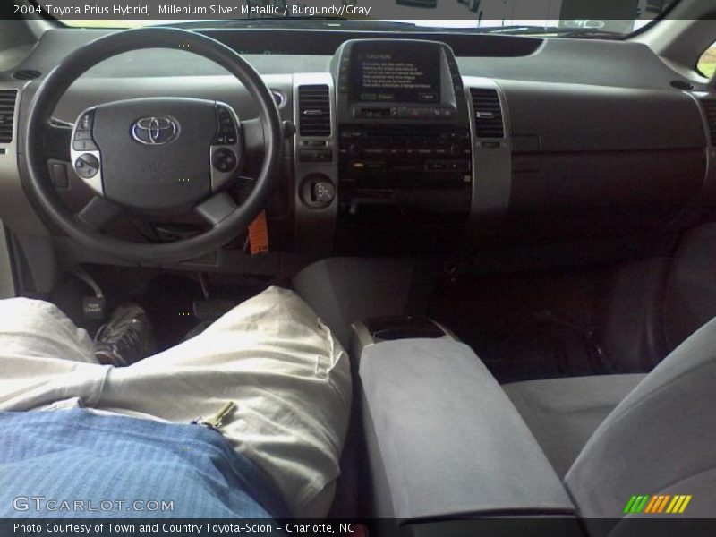 Millenium Silver Metallic / Burgundy/Gray 2004 Toyota Prius Hybrid