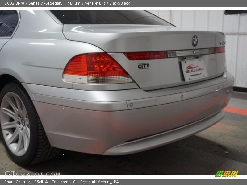 Titanium Silver Metallic / Black/Black 2003 BMW 7 Series 745i Sedan