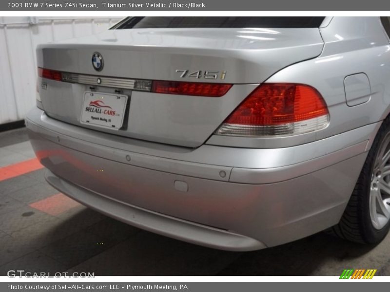 Titanium Silver Metallic / Black/Black 2003 BMW 7 Series 745i Sedan