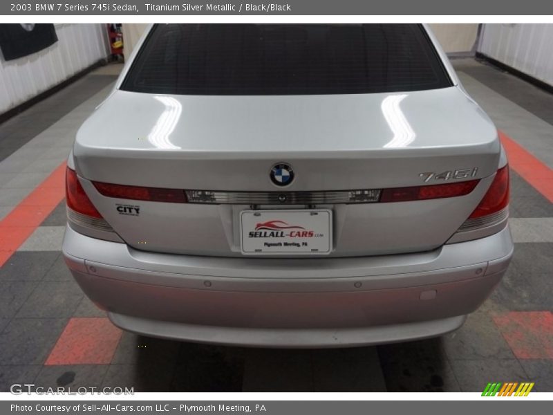 Titanium Silver Metallic / Black/Black 2003 BMW 7 Series 745i Sedan