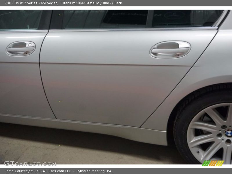 Titanium Silver Metallic / Black/Black 2003 BMW 7 Series 745i Sedan