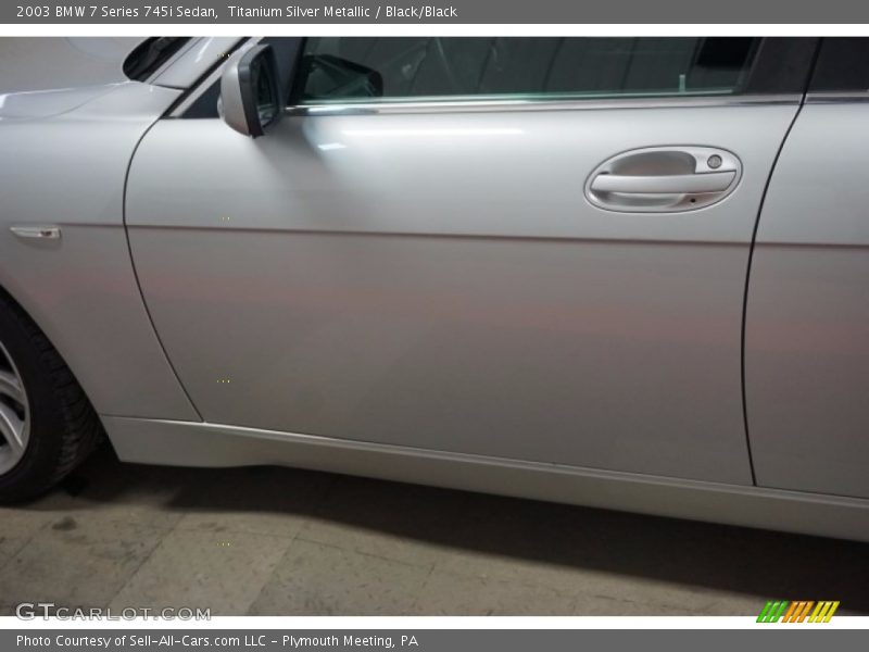 Titanium Silver Metallic / Black/Black 2003 BMW 7 Series 745i Sedan