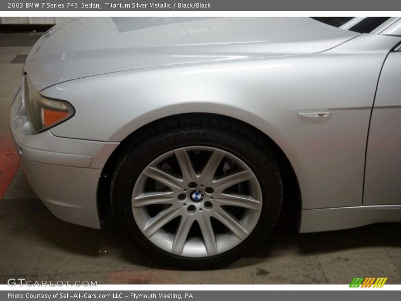 Titanium Silver Metallic / Black/Black 2003 BMW 7 Series 745i Sedan