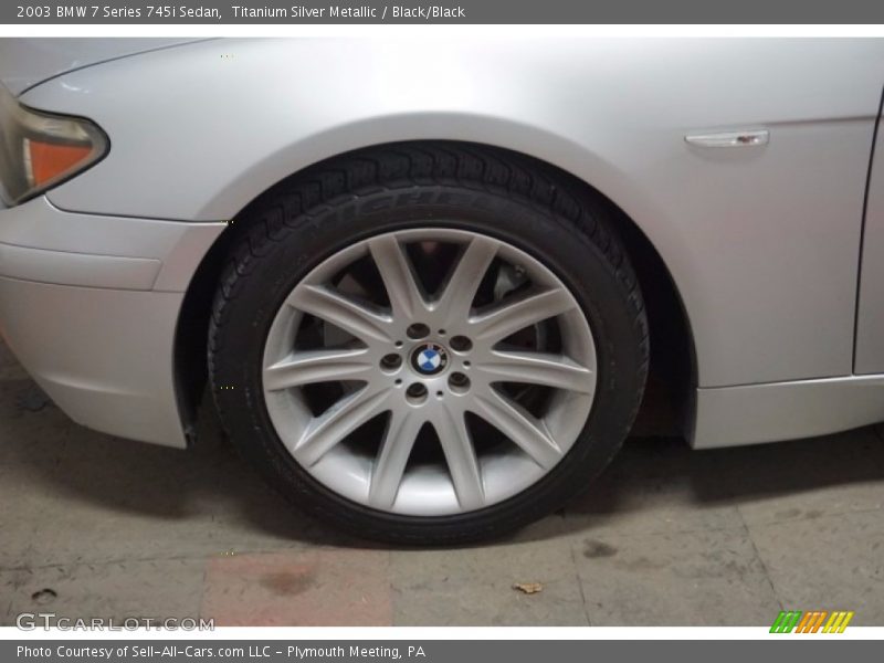 Titanium Silver Metallic / Black/Black 2003 BMW 7 Series 745i Sedan