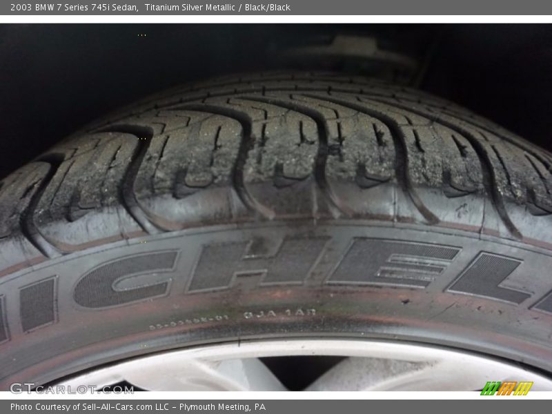 Titanium Silver Metallic / Black/Black 2003 BMW 7 Series 745i Sedan