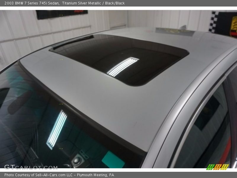 Titanium Silver Metallic / Black/Black 2003 BMW 7 Series 745i Sedan