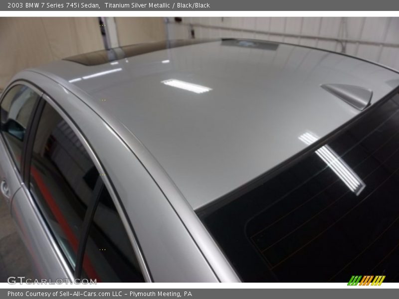 Titanium Silver Metallic / Black/Black 2003 BMW 7 Series 745i Sedan