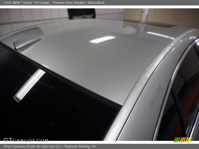 Titanium Silver Metallic / Black/Black 2003 BMW 7 Series 745i Sedan