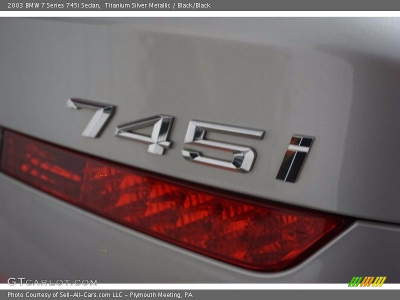 Titanium Silver Metallic / Black/Black 2003 BMW 7 Series 745i Sedan