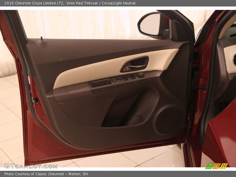 Siren Red Tintcoat / Cocoa/Light Neutral 2016 Chevrolet Cruze Limited LTZ