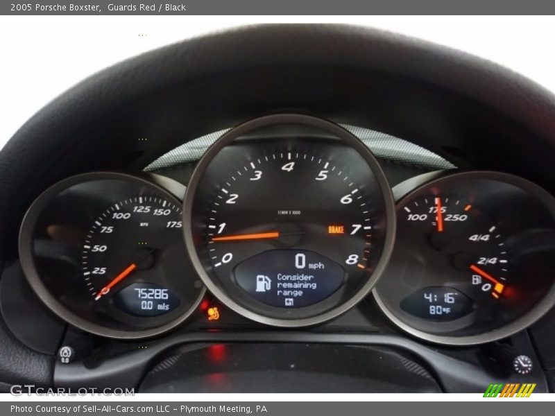 Guards Red / Black 2005 Porsche Boxster