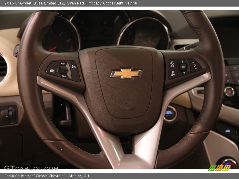 Siren Red Tintcoat / Cocoa/Light Neutral 2016 Chevrolet Cruze Limited LTZ