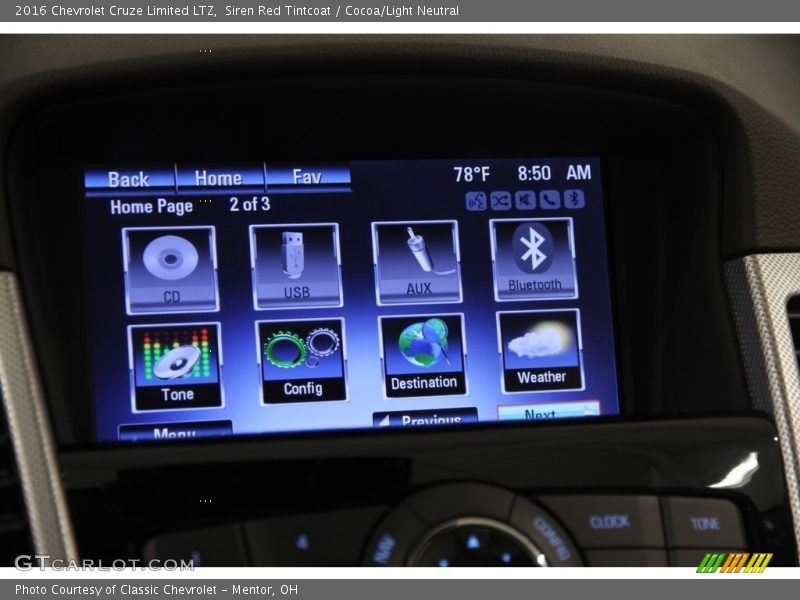 Siren Red Tintcoat / Cocoa/Light Neutral 2016 Chevrolet Cruze Limited LTZ