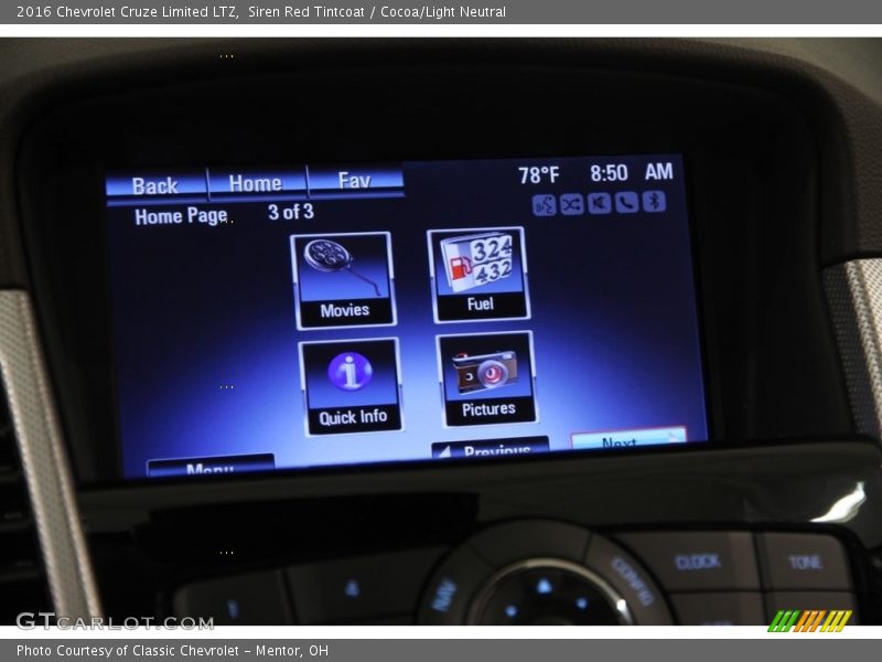 Siren Red Tintcoat / Cocoa/Light Neutral 2016 Chevrolet Cruze Limited LTZ