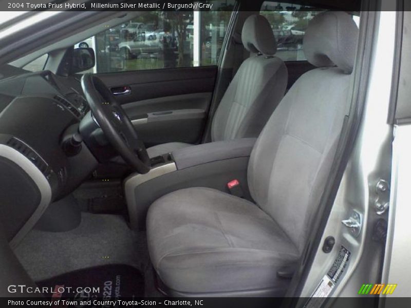 Millenium Silver Metallic / Burgundy/Gray 2004 Toyota Prius Hybrid