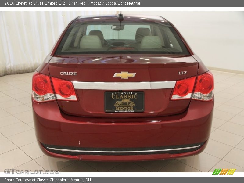 Siren Red Tintcoat / Cocoa/Light Neutral 2016 Chevrolet Cruze Limited LTZ
