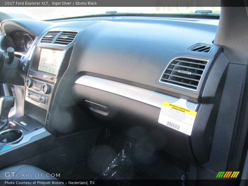Ingot Silver / Ebony Black 2017 Ford Explorer XLT