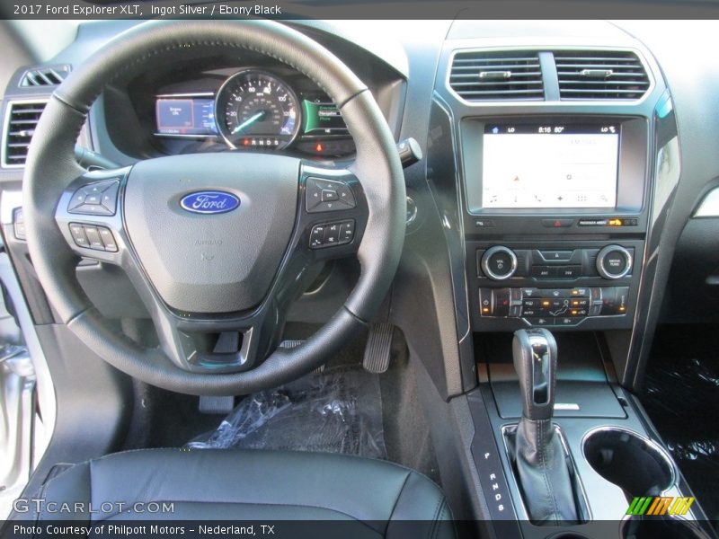 Ingot Silver / Ebony Black 2017 Ford Explorer XLT