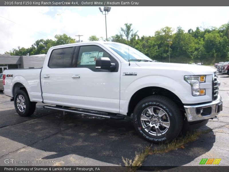 Oxford White / Medium Earth Gray 2016 Ford F150 King Ranch SuperCrew 4x4