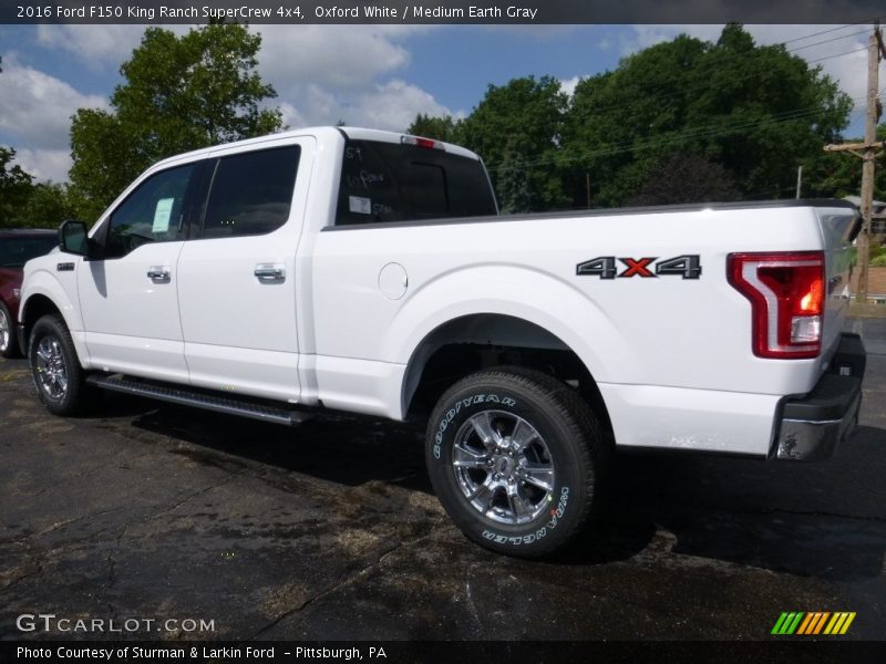 Oxford White / Medium Earth Gray 2016 Ford F150 King Ranch SuperCrew 4x4