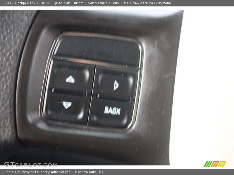 Bright Silver Metallic / Dark Slate Gray/Medium Graystone 2012 Dodge Ram 1500 SLT Quad Cab