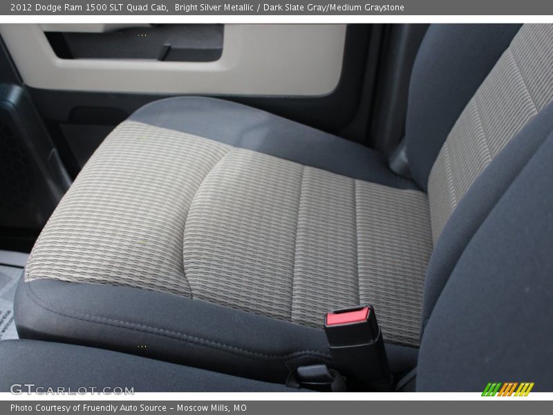 Bright Silver Metallic / Dark Slate Gray/Medium Graystone 2012 Dodge Ram 1500 SLT Quad Cab