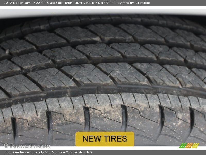 Bright Silver Metallic / Dark Slate Gray/Medium Graystone 2012 Dodge Ram 1500 SLT Quad Cab
