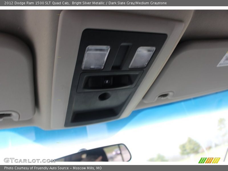Bright Silver Metallic / Dark Slate Gray/Medium Graystone 2012 Dodge Ram 1500 SLT Quad Cab