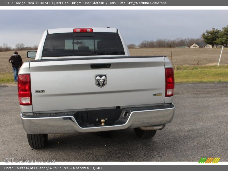 Bright Silver Metallic / Dark Slate Gray/Medium Graystone 2012 Dodge Ram 1500 SLT Quad Cab