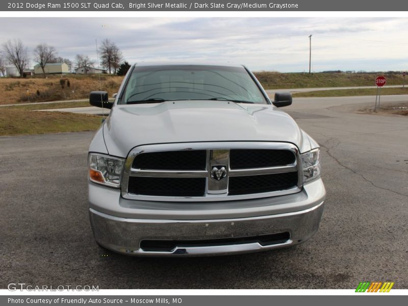 Bright Silver Metallic / Dark Slate Gray/Medium Graystone 2012 Dodge Ram 1500 SLT Quad Cab