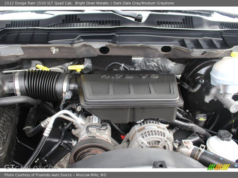 Bright Silver Metallic / Dark Slate Gray/Medium Graystone 2012 Dodge Ram 1500 SLT Quad Cab