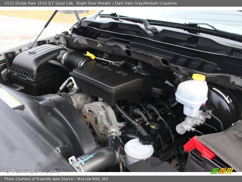 Bright Silver Metallic / Dark Slate Gray/Medium Graystone 2012 Dodge Ram 1500 SLT Quad Cab