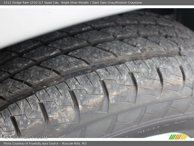 Bright Silver Metallic / Dark Slate Gray/Medium Graystone 2012 Dodge Ram 1500 SLT Quad Cab